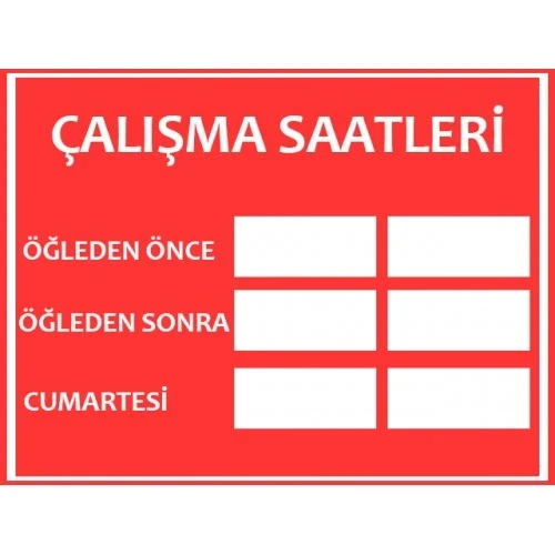 Çalışma Saatleri
