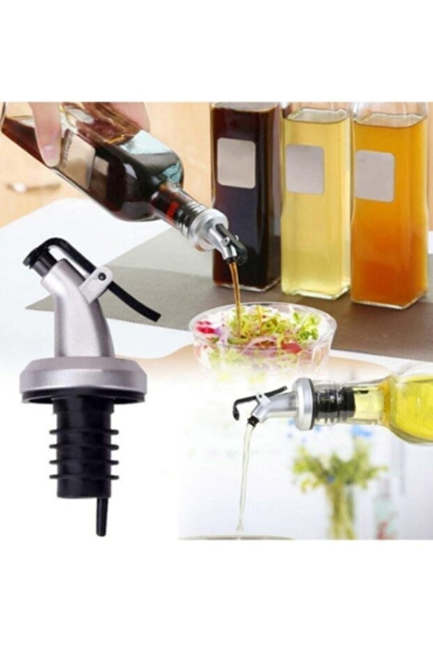 1 Adet Kapaklı Şişe Ucu Servis Aparatı Damlalık Yağdanlık Tıpa Tapa Mantar